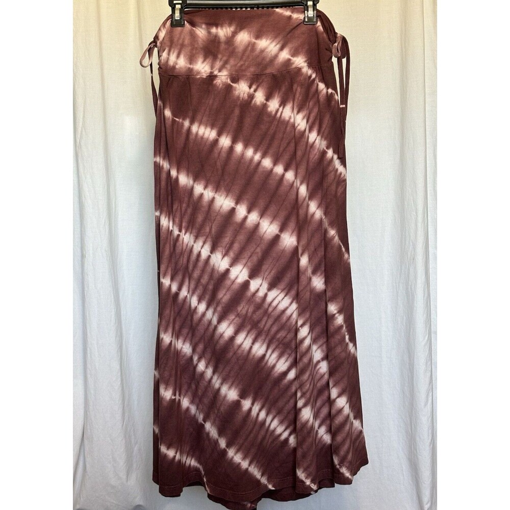 Lakhay’s Collection Women’s Tie dye Maxi Full Skirt Size Medium/Large Dark Rose